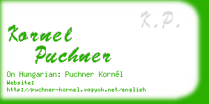 kornel puchner business card